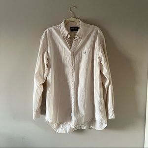 Men’s Cream Ralph Lauren Button Down